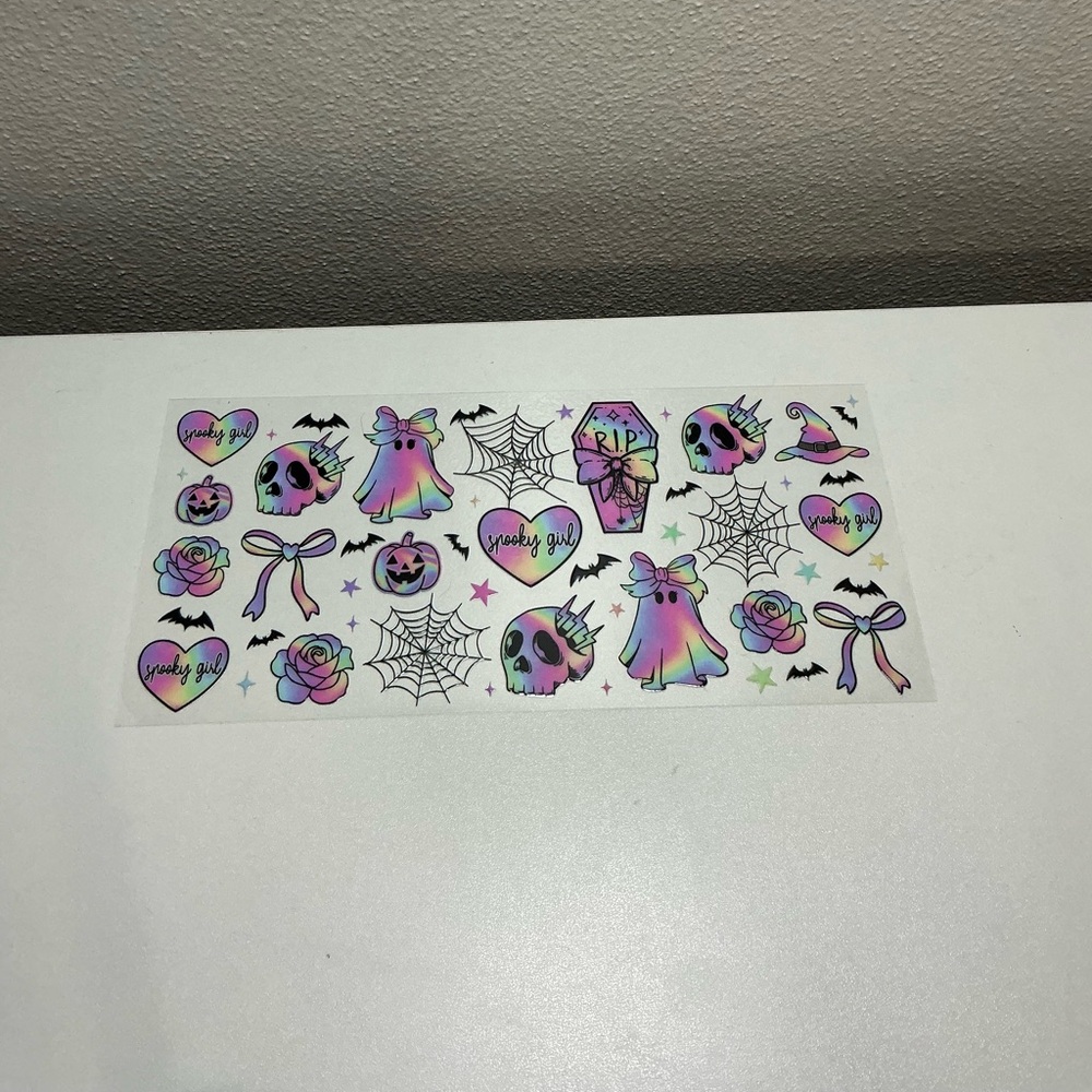 Holographic Halloween UV DTF Transfer
